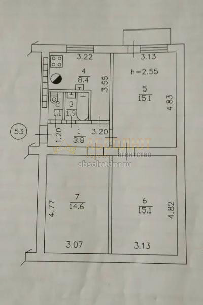 Продажа 3 ком. квартиру в Донецке ДНР Кировский район Бирюзова  50101